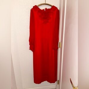 VTG 60’s ALICE of CALIFORNIA The Chiffon Maxi Shift Dress Long Sleeve SZ: Small